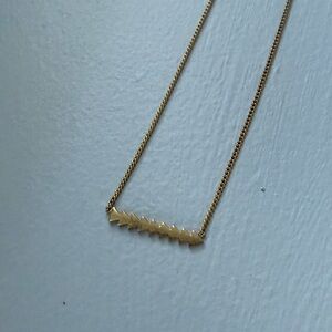 Madewell Gold Arrow Bar Necklace